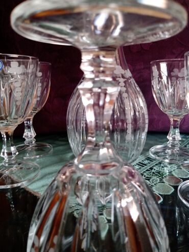 Čaše: Bohemija servis za vino,kristal,led kristal,brusen kristal. iz — 6