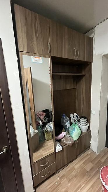 Мебель: Прихожая модульная из ЛДСП под дерево (цвет – орех/дуб темный) — 1