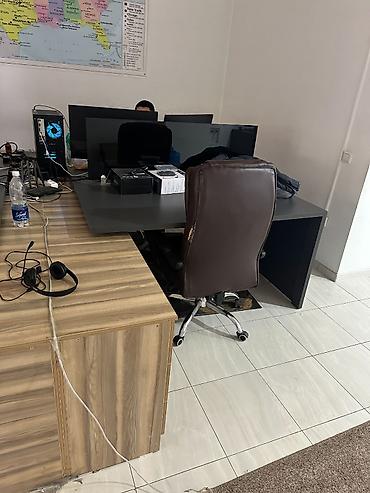 table study: Офисный стол, Б/у, Нерегулируемый, цвет - Серый, Прямоугольный, ЛДСП, Платная доставка, Самовывоз — 3