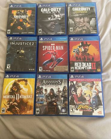 disk ps4: Playstation 4 ucun orijinal oyun diskleri hamisi ideal veziyyetdedi ve
