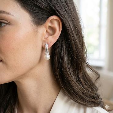 фиона: Серьги Xuping Jewelry с подвесными жемчужинами - Элегантные — 4