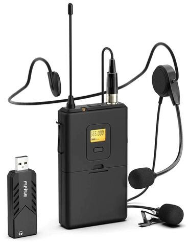Геймпады (Джойстики): Fifine K031B – это беспроводной конденсаторный петличный USB микрофон