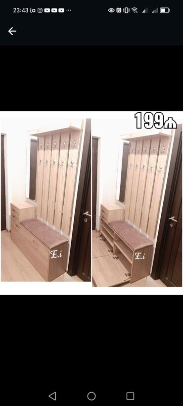 Dolablar: Yeni, Açılan, 2 qapılı Düz dolab, Dəhliz dolabı, Türkiyə — 25