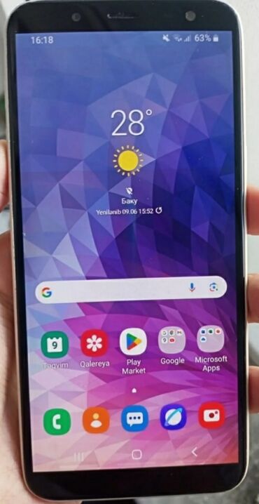 samsug a03: Samsung Galaxy J6, 32 GB, Barmaq izi, Face ID
