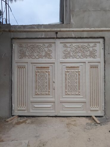 Həyət darvazaları: Dəmir Həyət darvazası, Jalüz, Avtomatik, Qapı ilə, rəng - Boz — 12