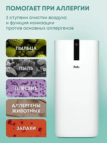 смог: Воздухоочиститель Ballu Напольный, 20-25 м², НЕРА — 5