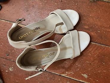 Basanoşka və səndəllər: Qadın yüksək dabanlı sandal – qara rəng - Ölçü: 36 (daban altındakı — 6