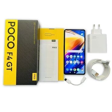 раскладные кнопочные телефоны: Poco F4 GT, Б/у, 128 ГБ, цвет - Желтый, 2 SIM