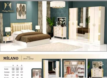 Yataq otağı dəstləri: İkinəfərlik çarpayı, Komod, Dolab, 2 tumba, Rusiya, Yeni — 6