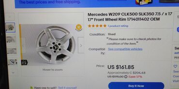 Gume i felne: Mercedes Alu felne amg 17 5x112 7j et54 aluminijumske felne za amg — 9