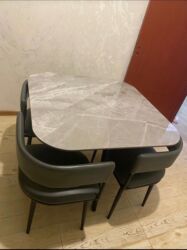 Mətbəx mebeli: Qonaq otağı üçün, İşlənmiş, Kvadrat masa, 4 stul