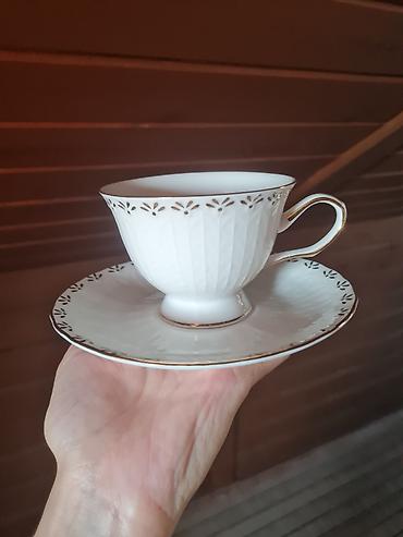 Çay dəsti, rəng - Ağ, Farfor, 6 nəfərlik, Türkiyə