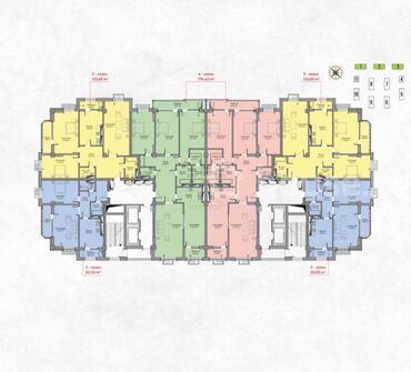 Продажа квартир: 2 комнаты, 80 м², Элитка, 4 этаж, ПСО (под самоотделку)