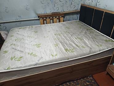 used bed: Двуспальная кровать, Б/у, С матрасом, длина - 210 см — 2