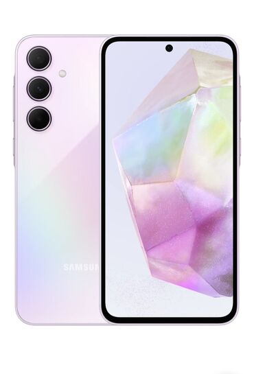 простые телефоны: Samsung Galaxy A35, Колдонулган, 256 ГБ, түсү - Ак, 2 SIM