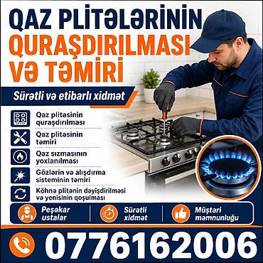 pletka: Qaz plitələrinin quraşdırılması və təmiri xidməti Sürətli və etibarlı — 1