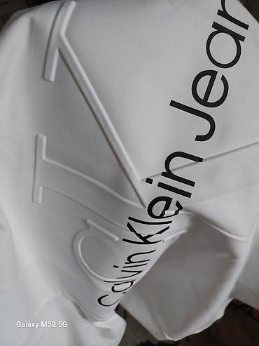 cal: Мужская футболка, L, 2XL, Calvin Klein, Новый, цвет - Белый, Самовывоз — 4