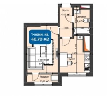 продается квартира новопавловка: 1 комната, 41 м², Элитка, 12 этаж, Евроремонт