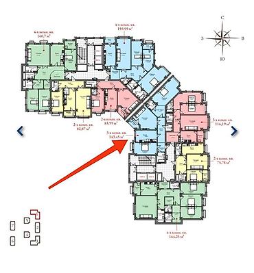 brk group: 3 комнаты, 143 м², Асанбай мкр Элитка, 11 этаж — 2