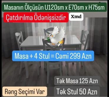 Masa və oturacaq dəstləri: Masa desti yeni
