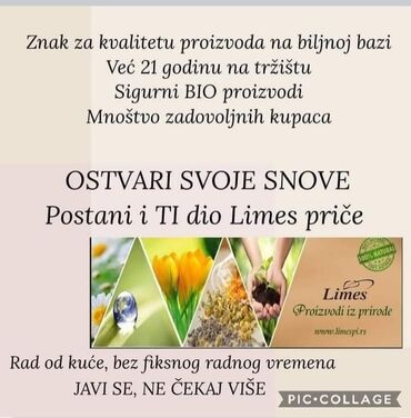 12 oglasa | lalafo.rs: Želite biti distributer eko Limes proizvoda Startna zarada 33% na