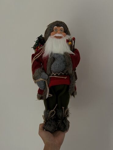 форма снеговика для мальчика: Новогодняя фигурка Деда Мороза/Санта-клауза. - Высота: примерно 45 см