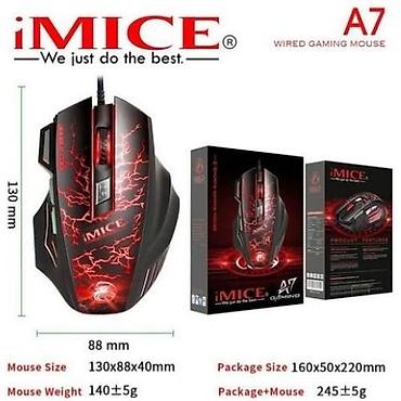 wireless mouse: Игровая крурая, проводная мышь iMice A7 - 7 кнопок, включая — 9