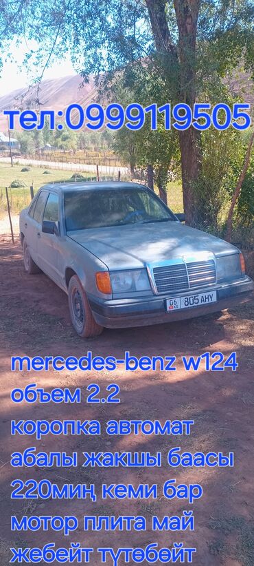 расрочкага машина алам: Mercedes-Benz W124: 1989 г., 2.2 л, Автомат, Бензин, Седан