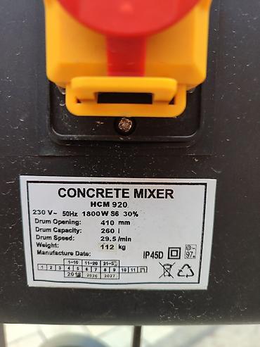 Дом и сад: Бетоносмеситель Concrete Mixer HCM 920 - Электропитание: 230 В, 50 Гц — 2
