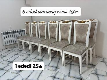iwlenmiw masa: Temiz taxta stullar 6sı 150azn ünvan H. Aslanov. FatiNika — 1