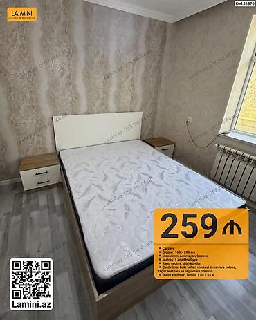 Ev üçün mebel: Yataq dəsti – Model Kod: 11976 - Çarpayı ölçüsü: 160 × 200 sm - — 1