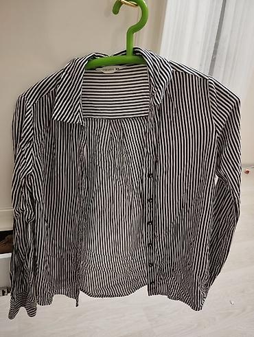 kurta: Terranova qadın köynəyi – XS ölçü - Naxış: qara-ağ şaquli zolaqlar — 1