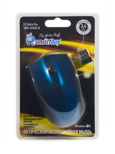 компьютерные очки: Мышь SmartBuy SBM-325AG-B беспроводная Полноразмерная мышь с ярким