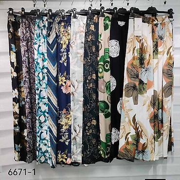 Pantalone: Ženske široke pantalone - Kroj: palazzo/široke nogavice, dužina do — 10