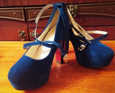 бирюзовые туфли: Туфли 36, цвет - Синий
