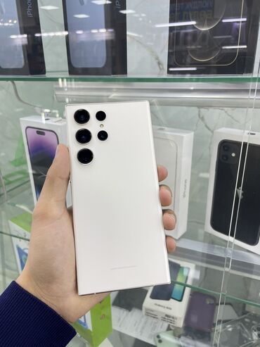 сколько стоит самый лучший компьютер: Samsung Galaxy S23 Ultra, Колдонулган, 256 ГБ, түсү - Ак, Бөлүп төлөө менен, 1 SIM, eSIM, 2 SIM