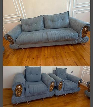 İşlənmiş, Divan, 2 kreslo, Bazalı, Açılan lalafo.az -da İşlənmiş, Divan, 2 kreslo, Bazalı, Açılan