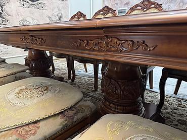 Кухонные столы и стулья: Кухонный стол и стул, Б/у, Самовывоз, Платная доставка, цвет - Коричневый — 9