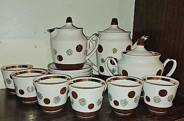 nabor hacar: Qəhvə dəsti, rəng - Ağ, 6 nəfərlik, SSRİ — 1