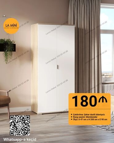 6 qapili dolablar: Yeni, Açılan, 2 qapılı Düz dolab, Qarderob, paltar dolabı, Azərbaycan