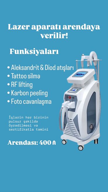 Metal axtaran aparatlar: Lazeroloq axtarılır. Lazer aparatı arendaya verilir