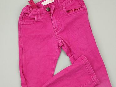 rozowe spodnie z wysokim stanem: Spodnie jeansowe, Cool Club, 5-6 lat, 110/116, stan - Bardzo dobry
