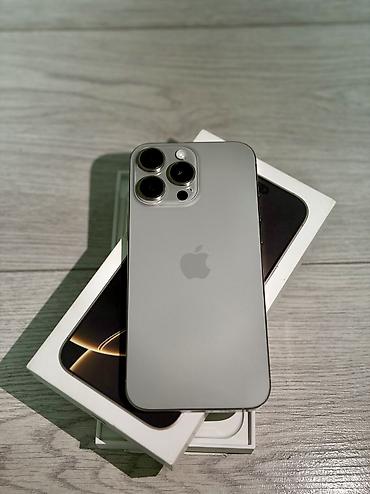 IPhone 16 Pro Max, Б/у, 256 ГБ, Natural Titanium, Кабель, Коробка, 92 %