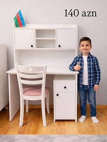 uşaq stol: Oğlan və qız üçün, Yeni, Siyirməli, Yazı masası, Stulsuz — 1