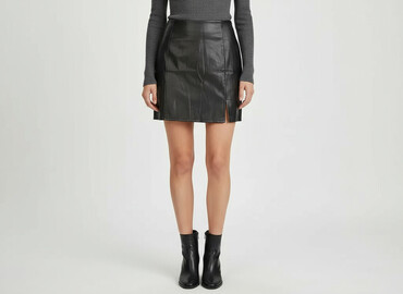 spódnice midi z eko skóry: Women`s skirt, size L