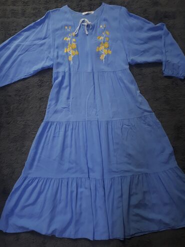 бордовые джинсы женские: Повседневное платье, Лето, Длинная модель, 2XL (EU 44)