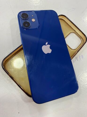 синяя mini: IPhone 12 mini, Б/у, 64 ГБ, Синий, 77 %