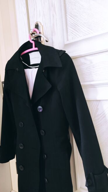 zara мужская одежда: Плащ Zara, S (EU 36), цвет - Черный