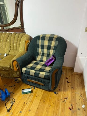 диван кресло: Б/у, Диван, 2 кресла, С подъемным механизмом, Раскладной