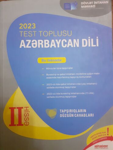 Kitablar, jurnallar, CD, DVD: Azərbaycan dili test toplusu 2ci hisse 2023